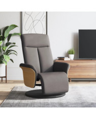 Fauteuil inclinable avec repose-pieds taupe tissu | Mobilier & Déco