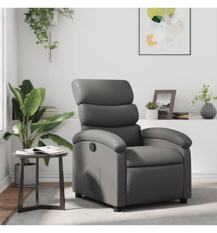 Fauteuil inclinable Gris Similicuir | Mobilier & Déco