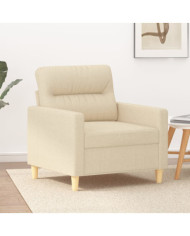 Fauteuil Crème 60 cm Tissu | Mobilier & Déco
