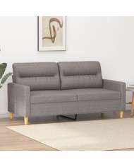 Canapé à 2 places Taupe 140 cm Tissu | Mobilier & Déco