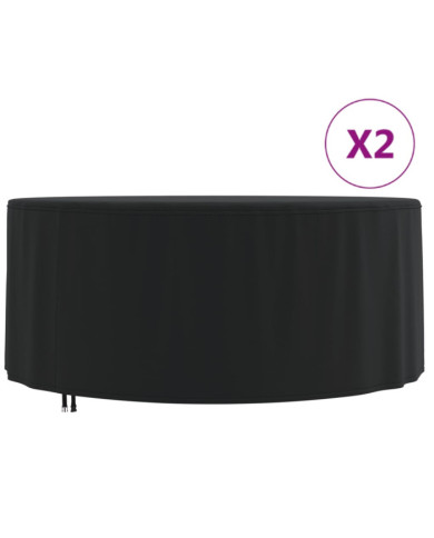 Housses de salon de jardin 2 pcs Ø 182x71 cm 420D tissu oxford | Mobilier & Déco