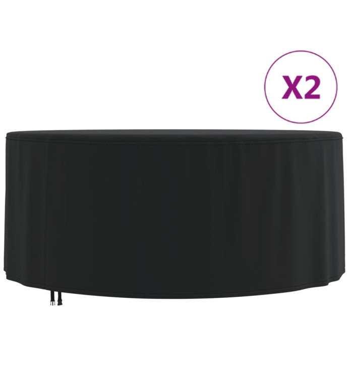 Housses de salon de jardin 2 pcs Ø 182x71 cm 420D tissu oxford | Mobilier & Déco