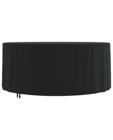 Housse de salon de jardin rond noir Ø 182x71 cm oxford 420D | Mobilier & Déco