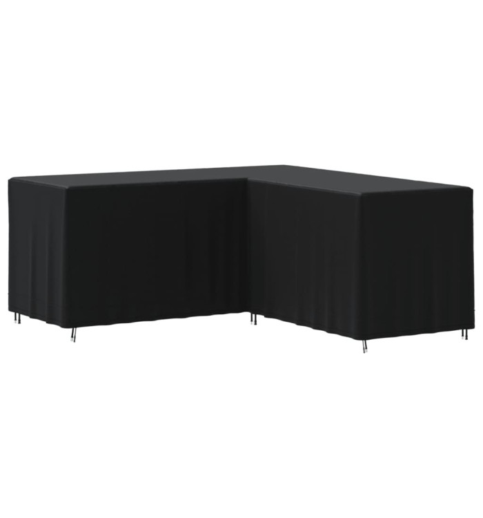 Housse pour canapé en forme de L noir 215x215x80 cm oxford 420D | Mobilier & Déco