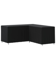 Housse pour canapé en forme de L noir 215x215x80 cm oxford 420D | Mobilier & Déco