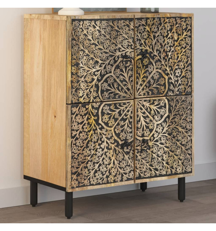 Armoire latérale 60x33x75 cm bois massif de manguier | Mobilier & Déco