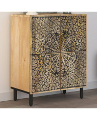 Armoire latérale 60x33x75 cm bois massif de manguier | Mobilier & Déco