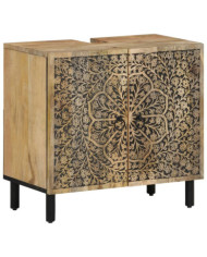 Armoire lavabo de salle de bain bois massif de manguier | Mobilier & Déco