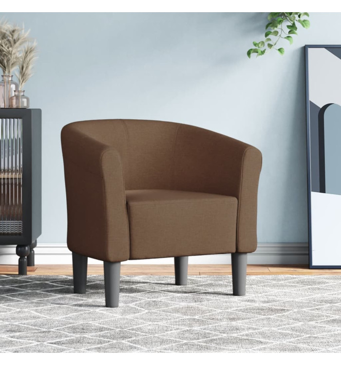 Chaise cabriolet marron tissu | Mobilier & Déco