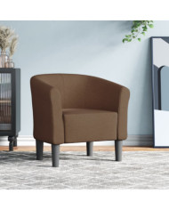 Chaise cabriolet marron tissu | Mobilier & Déco