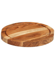 Planche à découper Ø25x2,5 cm bois d'acacia massif | Mobilier & Déco