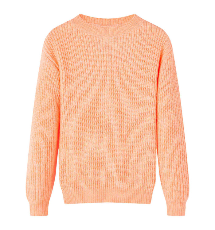 Pull-over tricoté pour enfants orange vif 104 | Mobilier & Déco