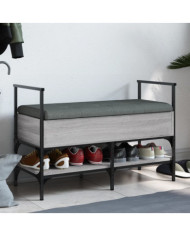 Banc à chaussures sonoma gris 85,5x42x57,5 cm bois d'ingénierie | Mobilier & Déco