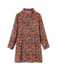 Robe pour enfants à manches longues multicolore 116 | Mobilier & Déco