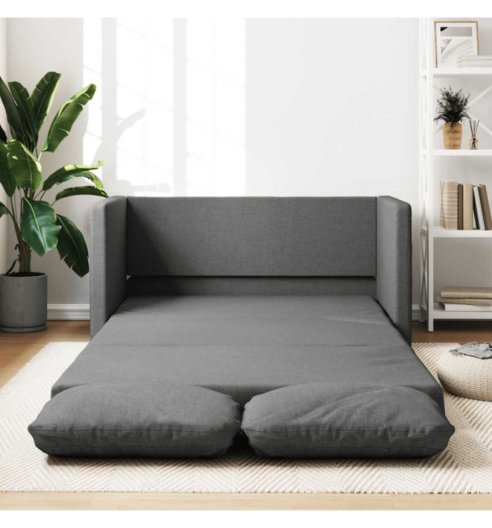 Canapé-lit 2 en 1 gris foncé 112x174x55 cm tissu | Mobilier & Déco
