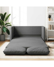 Canapé-lit 2 en 1 gris foncé 112x174x55 cm tissu | Mobilier & Déco