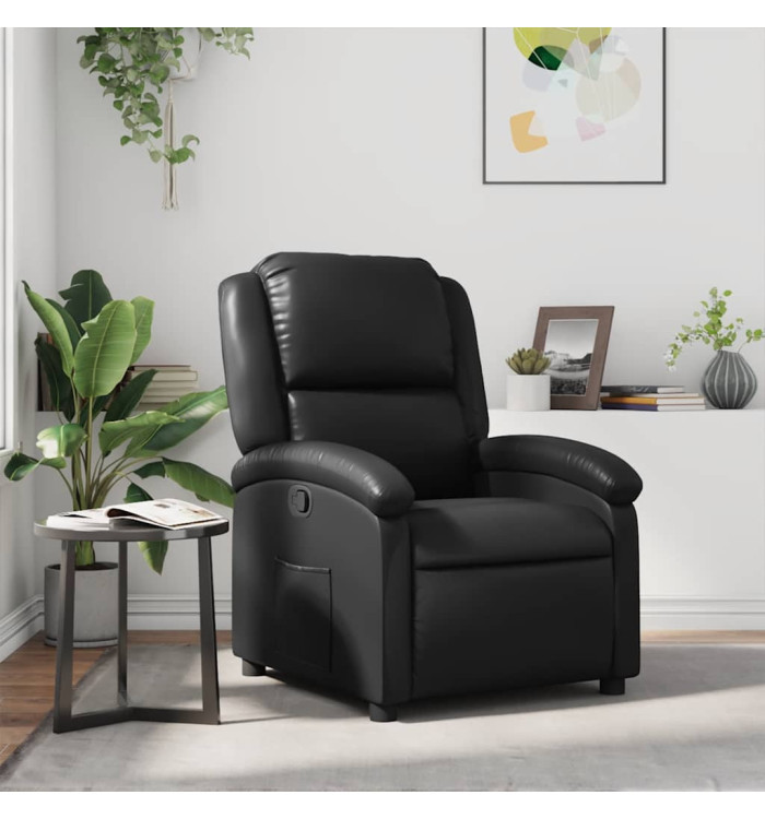 Fauteuil inclinable Noir Similicuir | Mobilier & Déco
