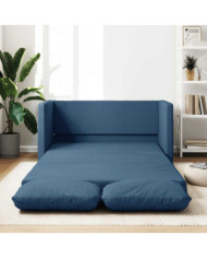 Canapé-lit 2 en 1 bleu 112x174x55 cm tissu | Mobilier & Déco