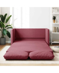 Canapé-lit 2 en 1 rouge bordeaux 112x174x55 cm tissu | Mobilier & Déco