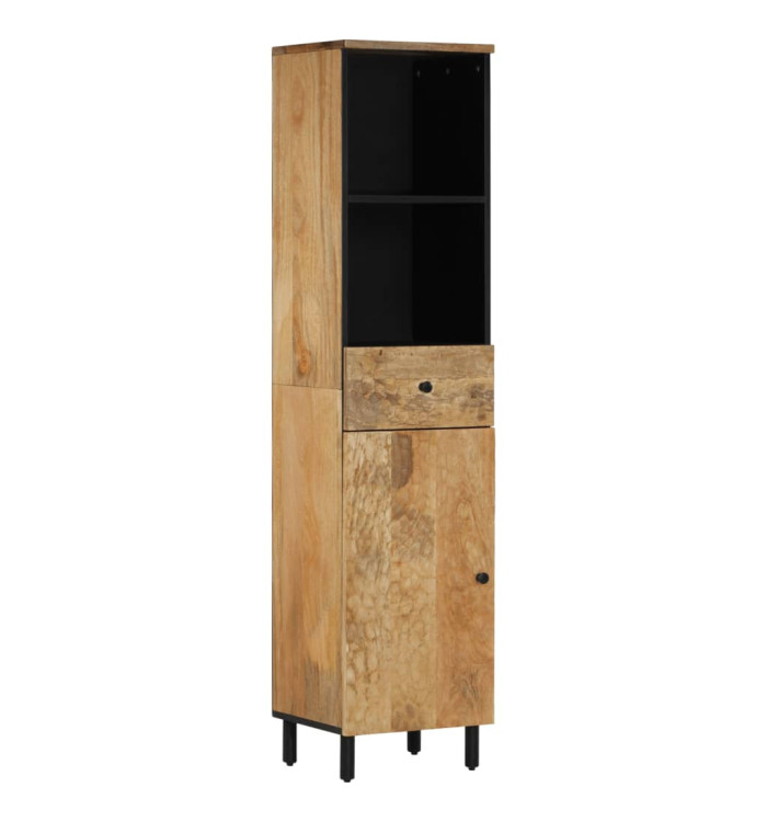 Armoire de salle de bain 38x33x160 cm bois massif de manguier | Mobilier & Déco