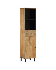 Armoire de salle de bain 38x33x160 cm bois massif de manguier | Mobilier & Déco