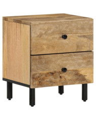 Table de chevet 40x33x46 cm Bois de manguier solide | Mobilier & Déco