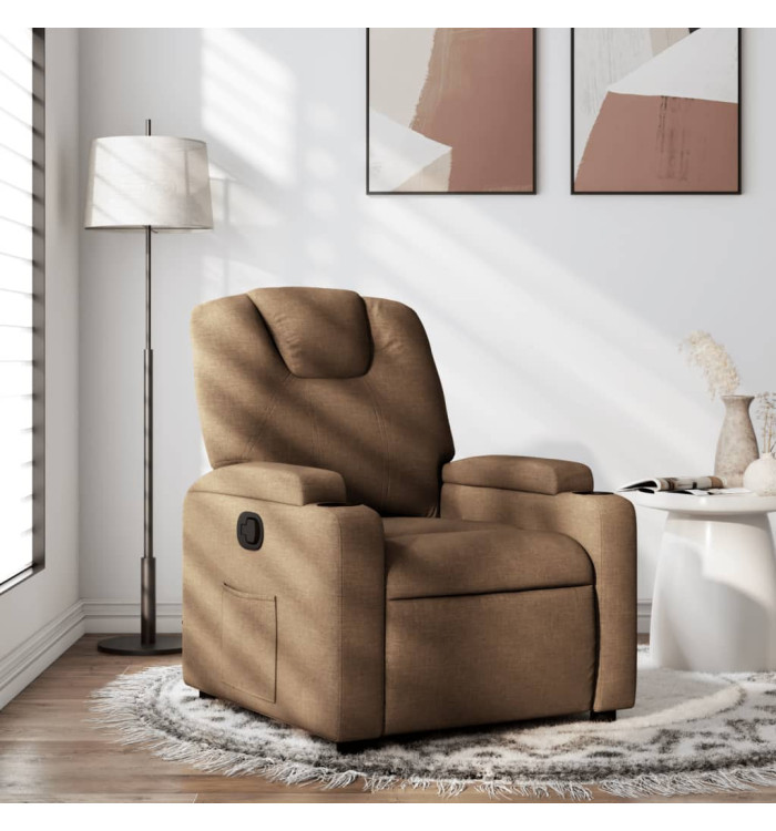 Fauteuil inclinable Marron Tissu | Mobilier & Déco