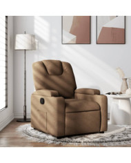 Fauteuil inclinable Marron Tissu | Mobilier & Déco
