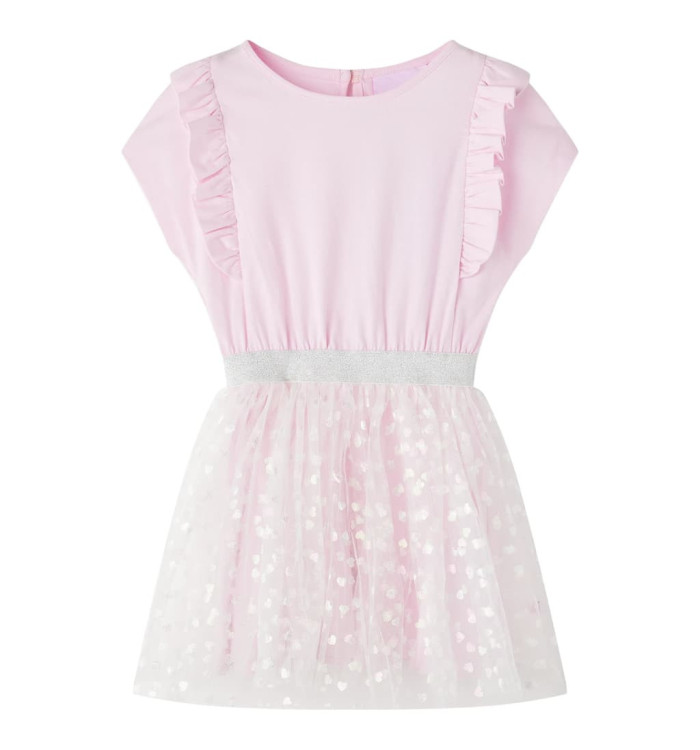 Robe pour filles volants rose clair 128 | Mobilier & Déco
