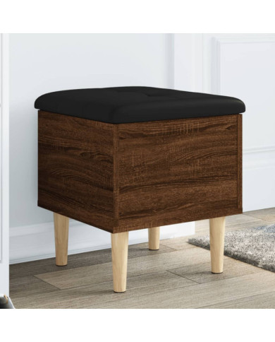 Banc de rangement chêne marron 42x42x46 cm bois d'ingénierie | Mobilier & Déco