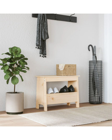 Banc d'entrée 60x28x45 cm bois de pin massif | Mobilier & Déco