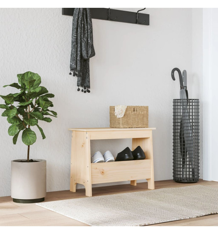Banc d'entrée 60x28x45 cm bois de pin massif | Mobilier & Déco