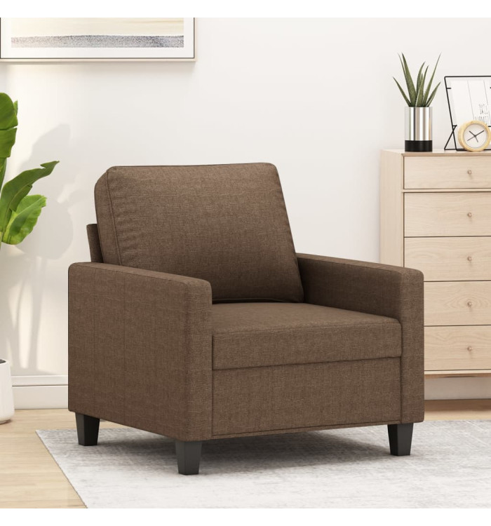 Fauteuil Marron 60 cm Tissu | Mobilier & Déco