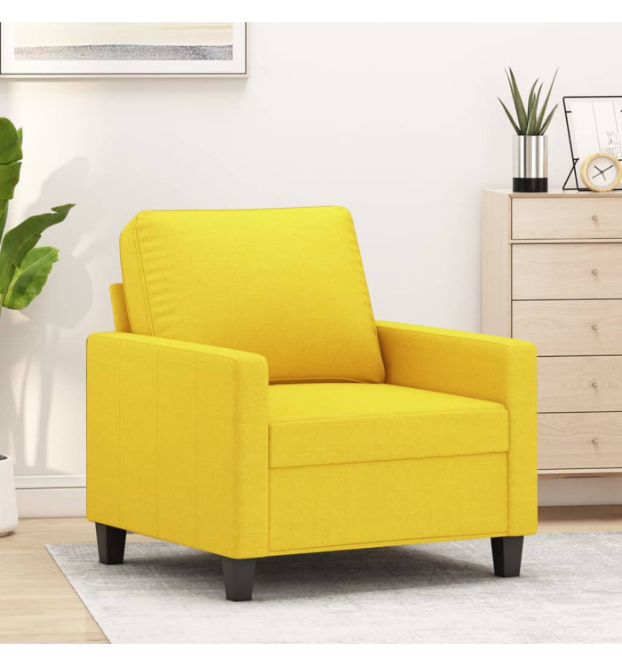 Fauteuil Jaune clair 60 cm Tissu | Mobilier & Déco