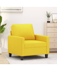 Fauteuil Jaune clair 60 cm Tissu | Mobilier & Déco