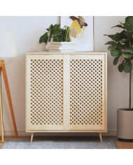 Portes d'armoires en treillis 2 pcs 49,5x99 cm pin massif | Mobilier & Déco