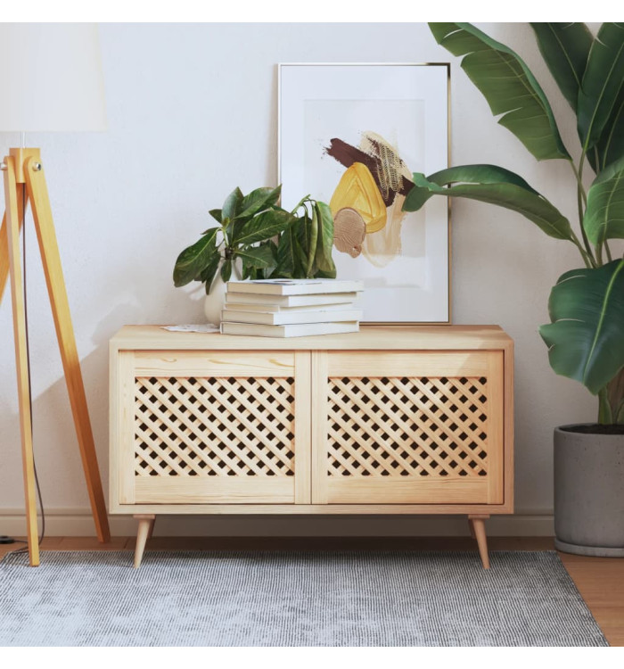Portes d'armoires en treillis 2 pcs 49,5x39,5 cm pin massif | Mobilier & Déco