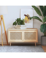 Portes d'armoires en treillis 2 pcs 49,5x39,5 cm pin massif | Mobilier & Déco