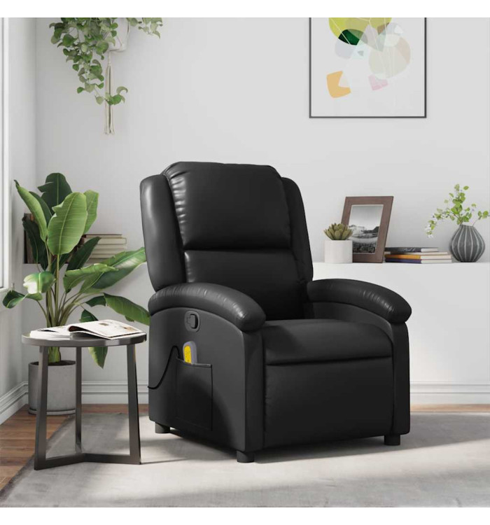 Fauteuil de massage inclinable Noir Similicuir | Mobilier & Déco
