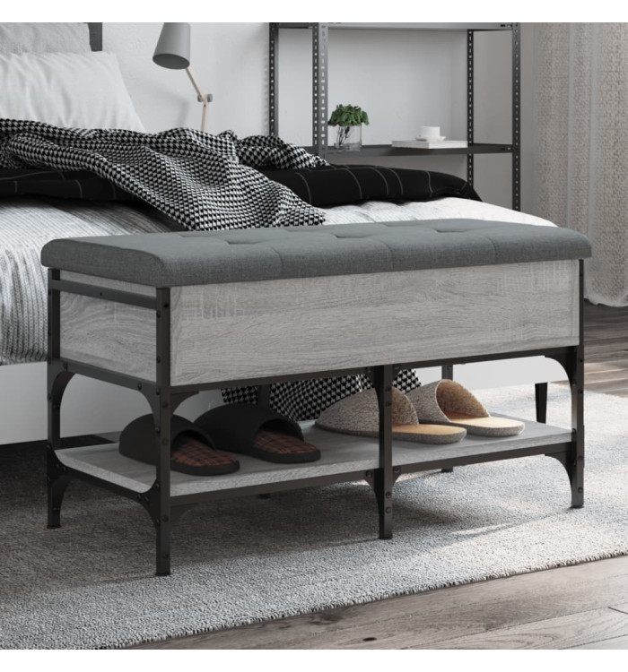 Banc à chaussures sonoma gris 82x42x45 cm bois d'ingénierie | Mobilier & Déco