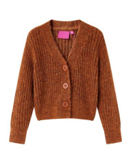 Cardigan pour enfants tricoté cognac 128 | Mobilier & Déco