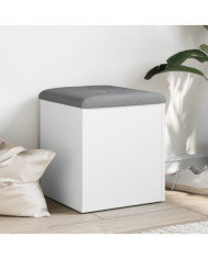 Banc de rangement blanc 42x42x45 cm bois d'ingénierie | Mobilier & Déco