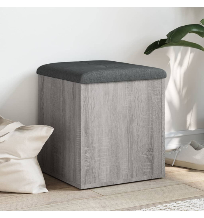 Banc de rangement sonoma gris 42x42x45 cm bois d'ingénierie | Mobilier & Déco