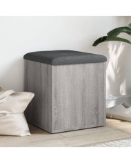 Banc de rangement sonoma gris 42x42x45 cm bois d'ingénierie | Mobilier & Déco