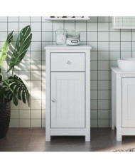 Armoire de salle de bain BERG blanc 40x34x80 cm pin massif | Mobilier & Déco