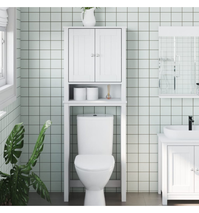 Rangement au-dessus de la cuvette BERG blanc bois massif | Mobilier & Déco