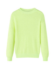 Pull-over tricoté pour enfants jaune fluo 128 | Mobilier & Déco