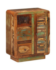 Buffet avec 3 tiroirs 55x30x70 cm bois de récupération massif | Mobilier & Déco