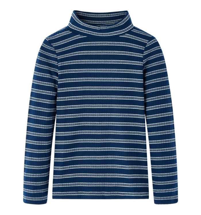 T-shirt enfants à manches longues bleu marine 128 | Mobilier & Déco