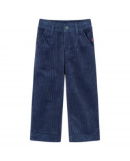 Pantalons pour enfants velours côtelé bleu marine 116 | Mobilier & Déco